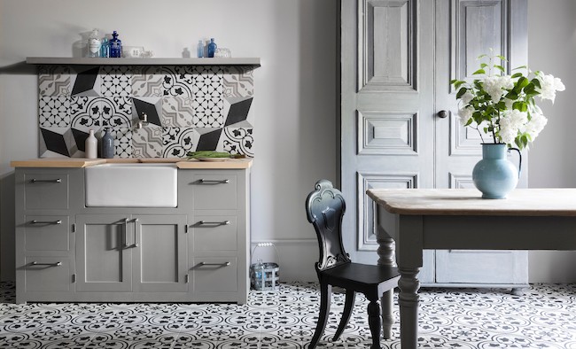 patterned kitchen wall tile